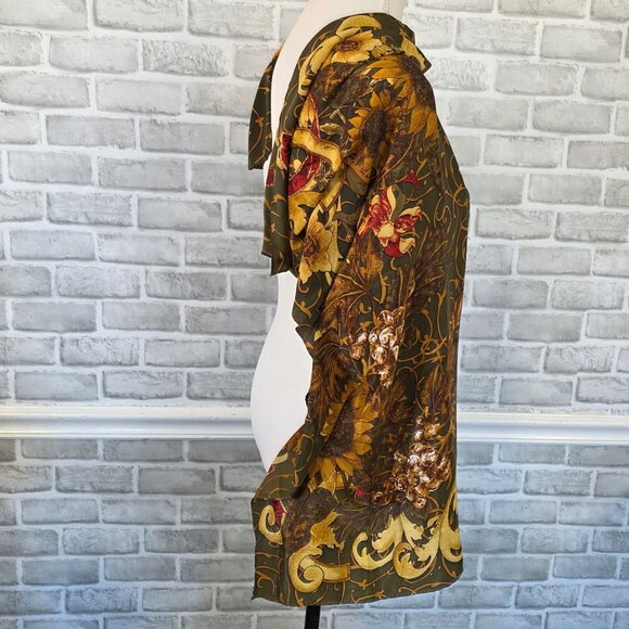 Vintage Chanel Paris Silk Scarf Classic Quiet Luxury Old Money Sunflowers - Picture 4 of 16